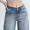 Summer Vintage Washed Relaxed Straight Drape Floor Wide Leg All Match Denim Pants For Ladies Casual Pants Oversize Denim Trousers