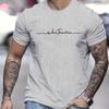 Men's 100% Pure Cotton Summer Loose Size Letter Pattern Printed Casual Comfortable Round Neck Short Sleeved T-shirt Top T-Shirts Men’s