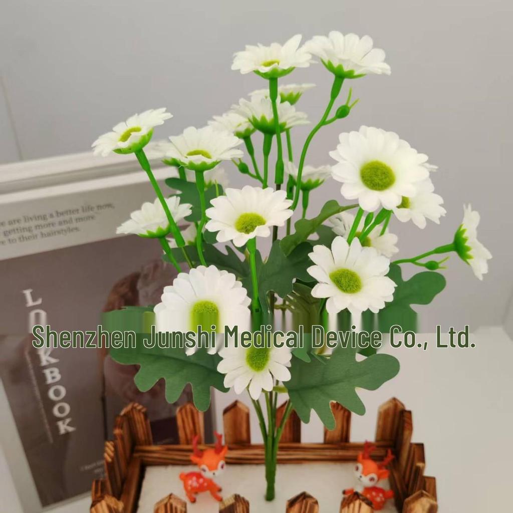 Sonnenuntergangs-Chrysanthemen-Strauß: 5 Farben, 7 Stiele, 21 künstliche Blumen für den Muttertag oder die Herbst-Veranda-Dekoration