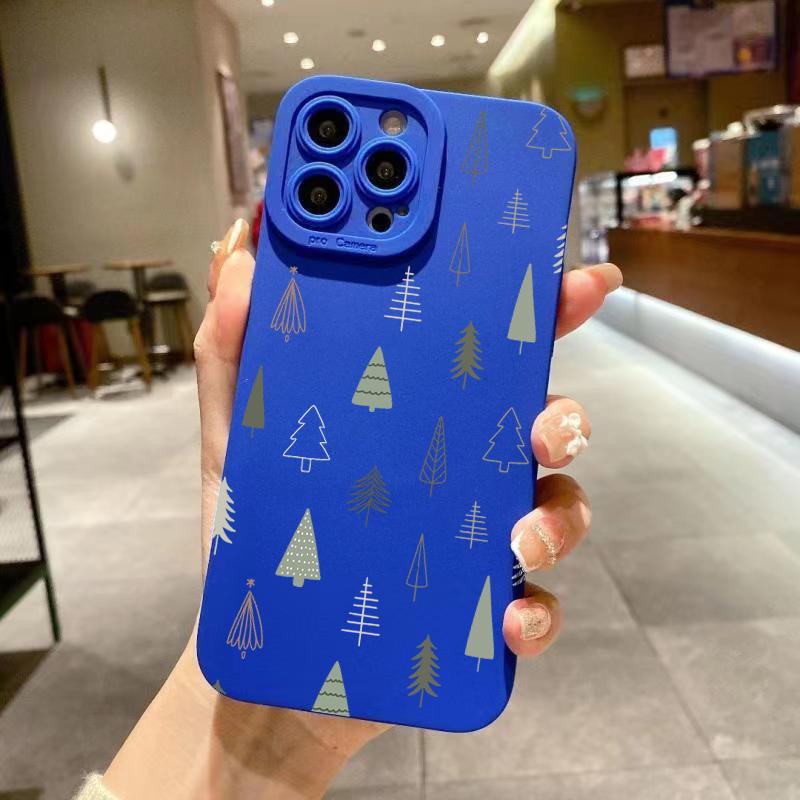 Christmas Tree Graphic Pattern Soft Phone Case For Samsung Galaxy S25 Ultra S24 S23 S22 S21 S20 Plus FE A15 A35 A54 A55 Cover Galaxy A35 5G