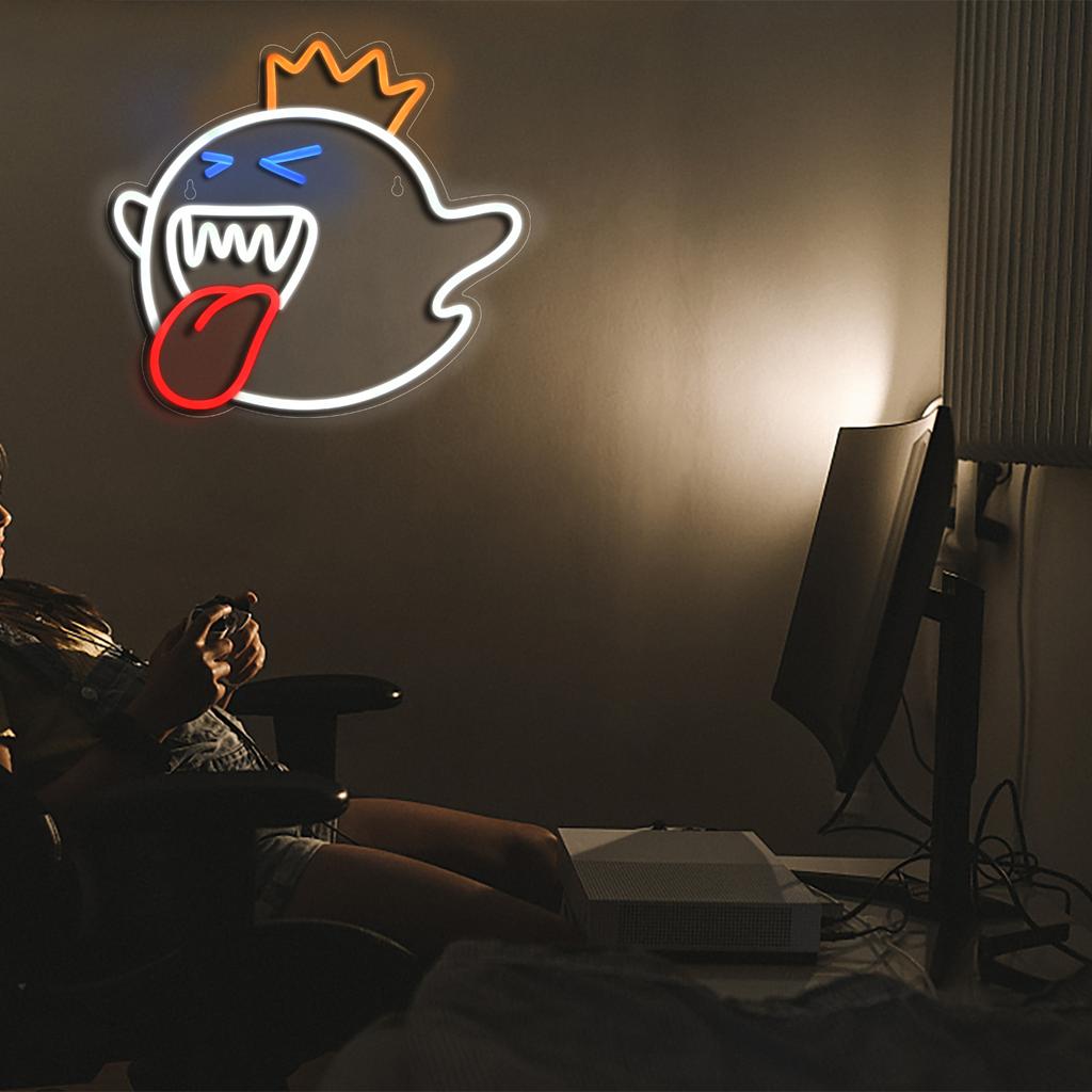 Cartoon Pattern Neon Sign Adjustable Brightness LED Light Wall Decoration Atmosphere Light USB Power