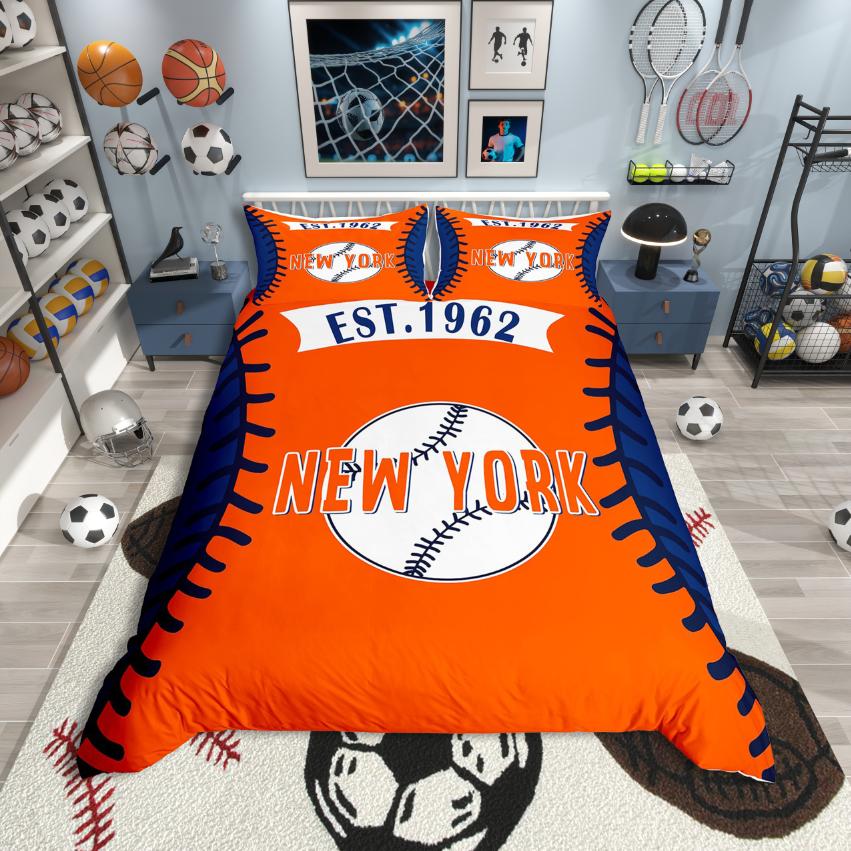 

Homewish Toronto Silhouette Duvet Cover SetRugby Helmet Comforter Cover SetAmerican Football City Bed Set For Boys Teens EU Single(135*200cm)3pcs