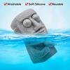 Stone Man Releases Stress Toy Slowly Rebounds Soft Moai Statue Squeeze Eyes Interested Expression Relaxes Stress Children's Gift