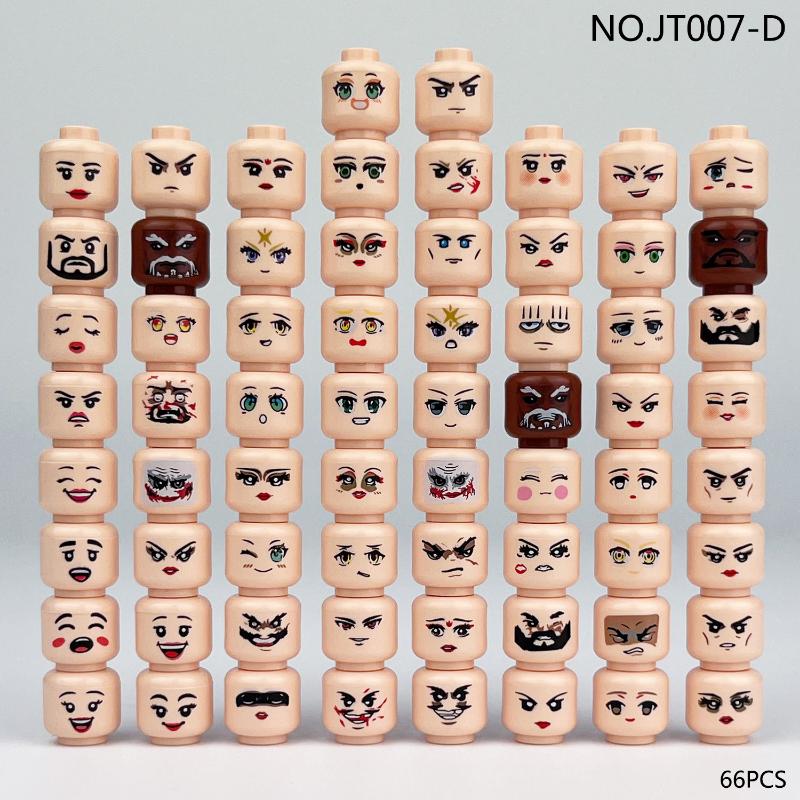 Bouwsteen Hoofd Uitdrukking Hoofd 28-66 Minifiguur Speelgoed Hoofd Kleine Deeltjes Poppen Accessoires