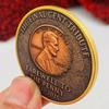 1793-2025 Lincoln, USA, gold-plated color printed commemorative medal, decorative ornament, pendant, gift coin, commemorative coin