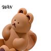 Wall Protector Pad Bear Door Handle Stopper Adhesive-Free Silicone Lever Stop Anti-collision Bumper Noise Reduction Home Office Protection