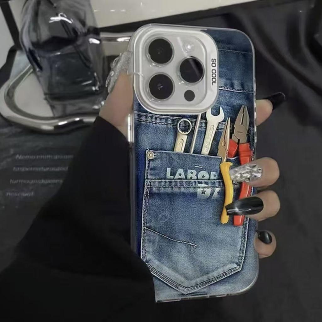 The new denim is suitable for iphone17 mobile phone case 11 Apple 16promax/15 anti-drop 14pro13 Europe and America 12
