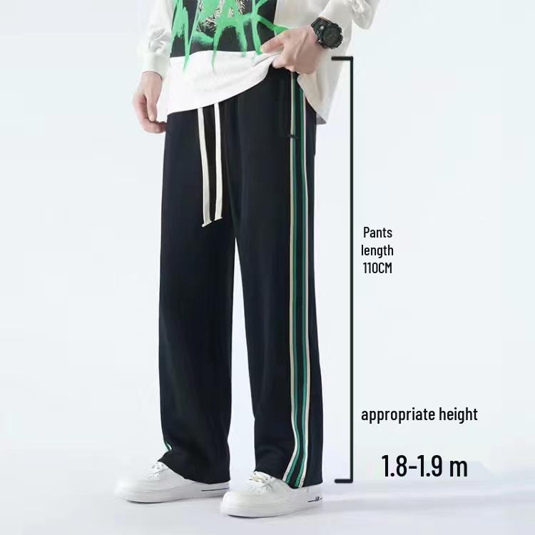 Men's Spring Extra-Long Straight-Leg Sweatpants - Trendy, Loose, Casual American-Style