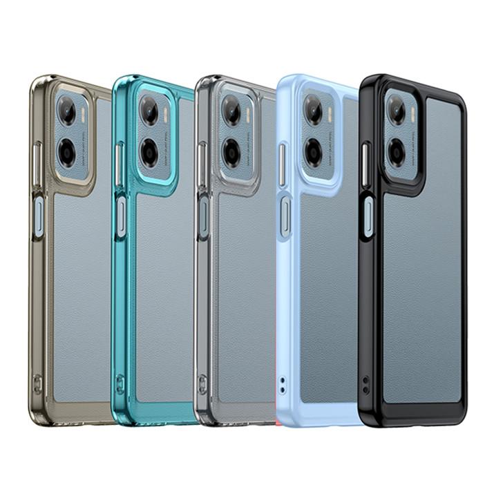 Kolorowe Przezroczyste Etui TPU dla Motorola Moto G05 G15 Power G35 G55 G75 G85 5G E15 Pokrowiec Ochronny Przezroczyste Fundas Coque Capa