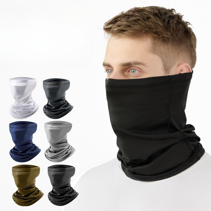 3Pcs Ice Silk Face Mask Multi-Function Scarf Ice Silk Unisex Cycling Snood Camping Equipment Biker Mask Outdoorsports Hiking Fishing