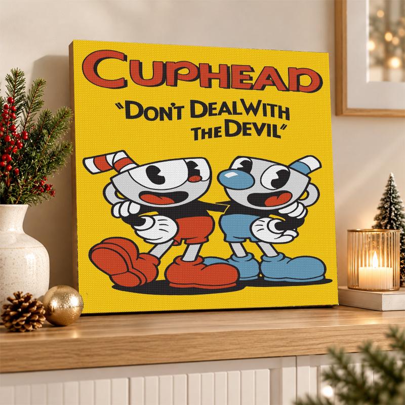 Cuphead Diamond Painting Kit 5D Full Drill DIY Diamond Mosaic Wall Art Home Decor
