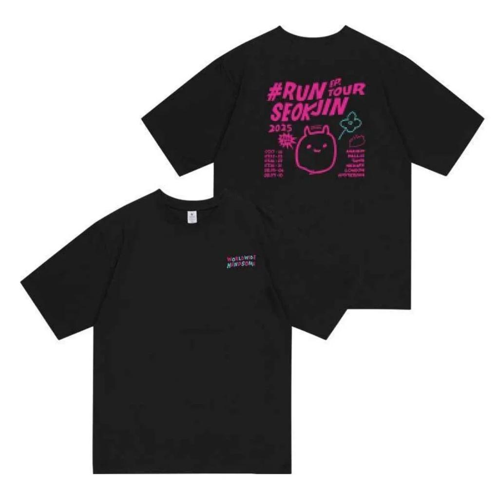 2026 Jin Runseokjin Tour T Shirts Korean Idol Style T-shirt Kpop Fashion T-shirt Cotton Men's T-Shirt  Clothing Tee Y2