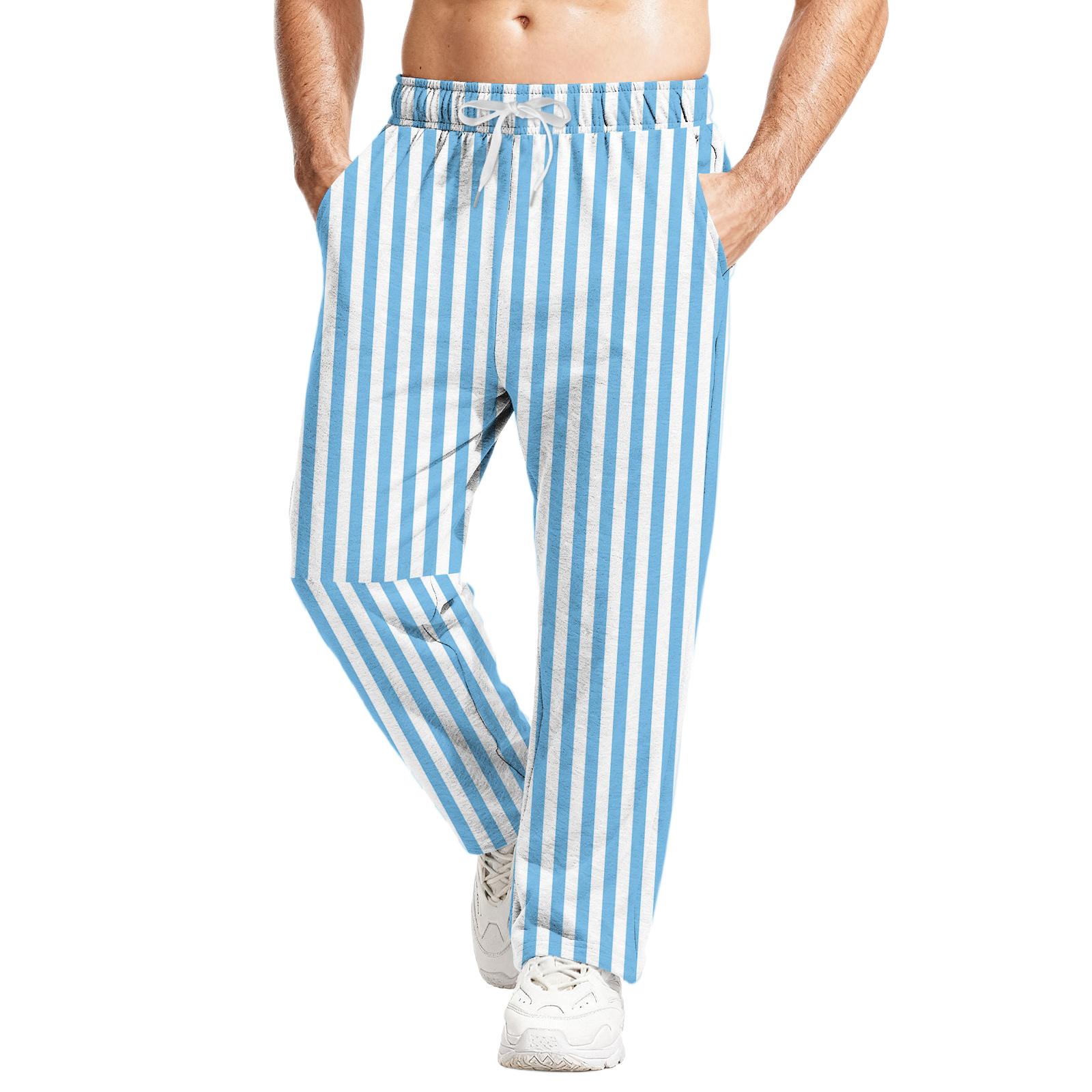 Winnerer Moon Heren Casual Joggingbroek met Relaxte Pasvorm, Stretch Tailleband en Trekkoord, Yogabroek M hemelsblauwe kleur