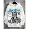 Fashionable New Men's Autumn Statue of Liberty Print Soft and Comfortable Hooded Sweatshirt Outdoor Street Style Top