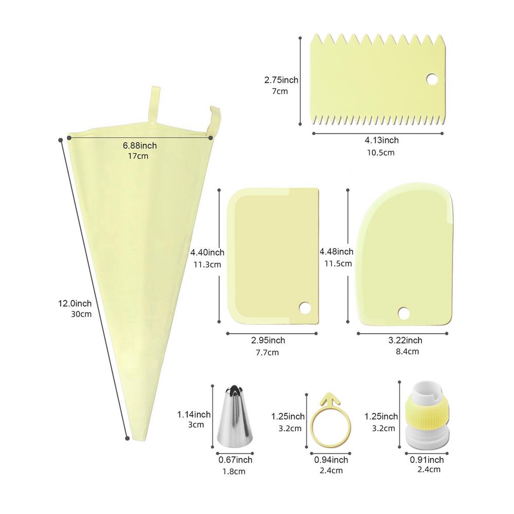 

Набор кондитерских мешков и насадок Многоразовый Мешок для крема Пафф Кондитерская насадка Набор для украшения торта своими руками с насадкой из нержавеющей стали Кухонный инструмент жёлтый