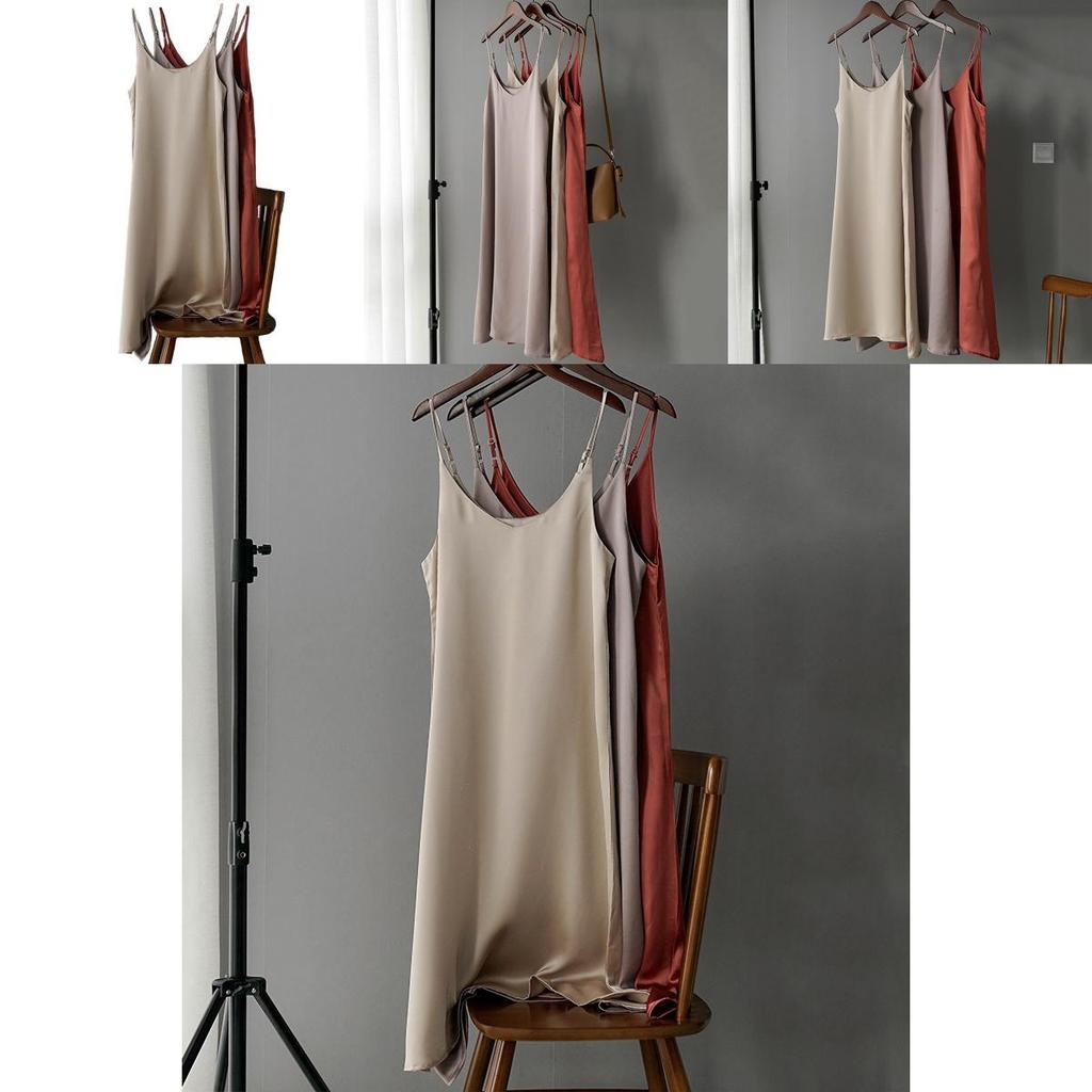 Elegant Women Satin Silk Slip Dress With Soft Touch For Casual And Cocktail Occasions
