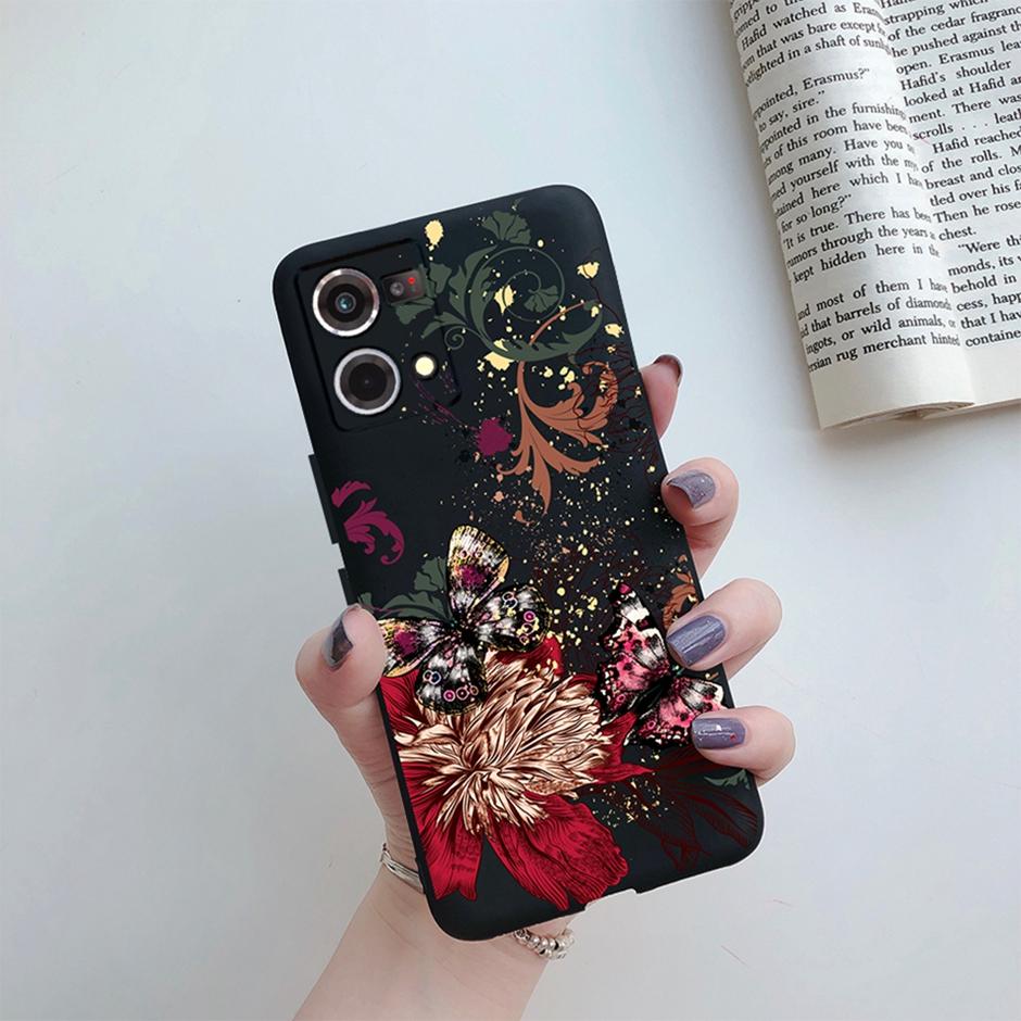 For OPPO Reno 7 Cover Case for Oppo Reno 8 4G Phone Casing Matte Soft TPU Silicone Shell for OPPO F21 Pro Bags Reno7 5G Bumper