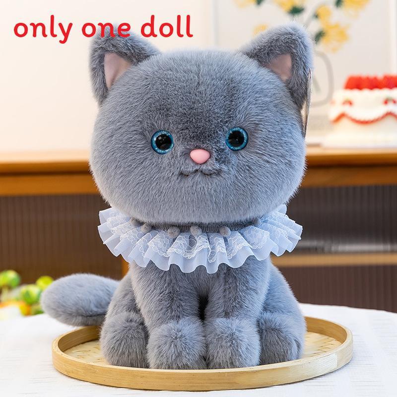 Bella Katze Niedliche Gestickte Sitzende Plüschpuppe Für Mädchen Schlafbegleiter Geschenk