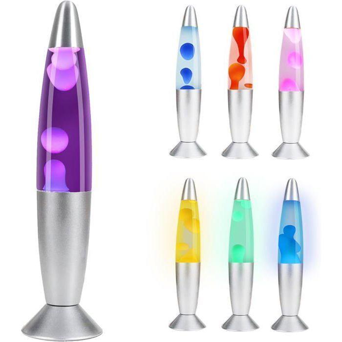 Lampe à Lave LED - CELLUSTOP - Multicolore - Design Rétro - Éclairage 7 Couleurs - Flux Constant