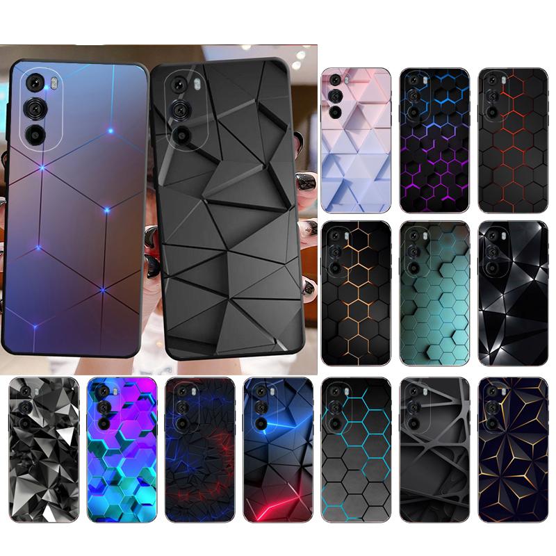 Phone Case For Motorola Edge 50 40 Pro 60 50 40 30 Ultra Neo Fusion Moto G85 G72 G53 G54 G84 G13 G32 Luxury Geometry Cool