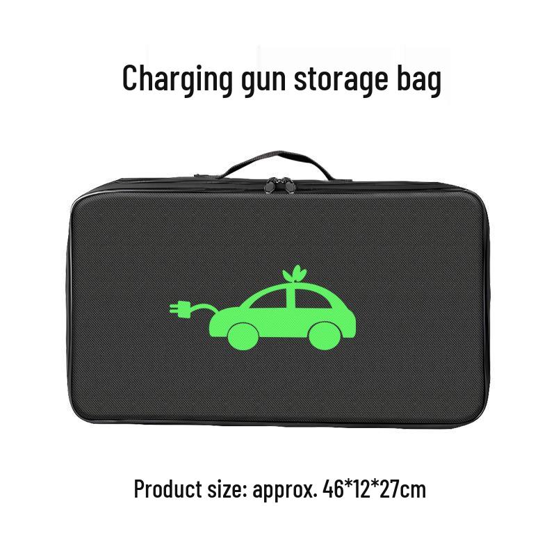Portable Waterproof Charging Cable Storage Bag - Flame Retardant & Shockproof for EV Chargers