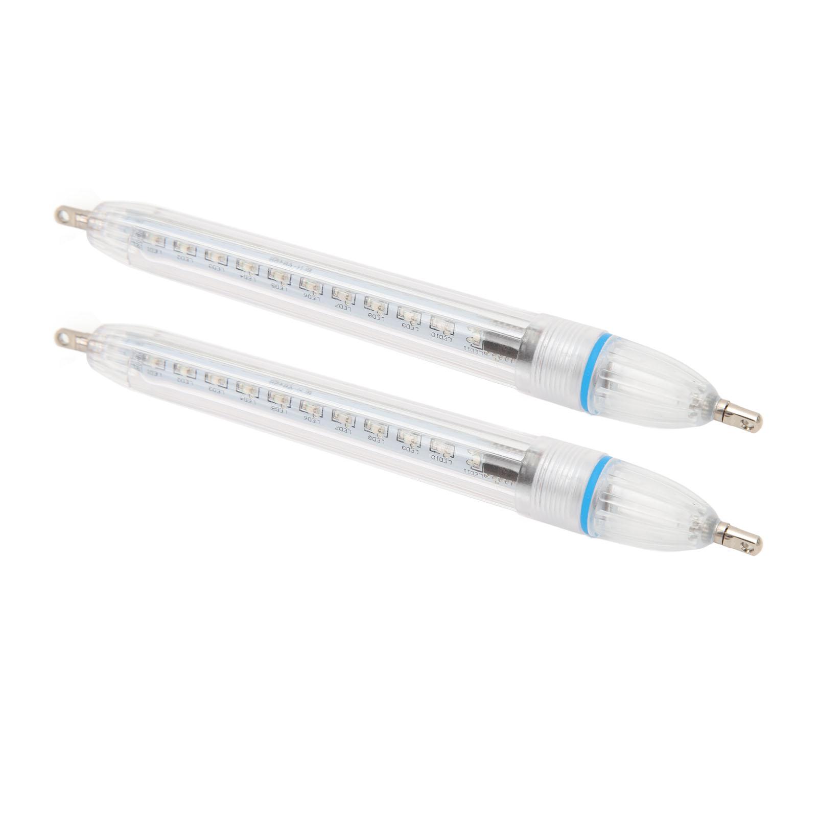 

2 Pcs LED Underwater Fishing Light Night Fishing Lure Bait Light Waterproof Flashing Attractive Light Blue синий