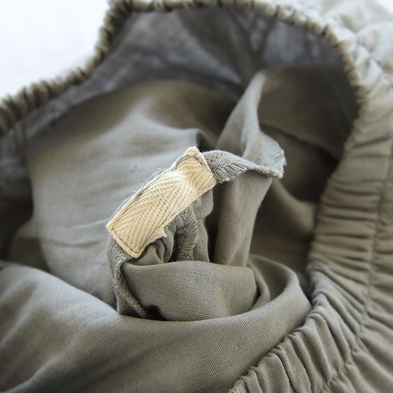 Spring and Summer Kimono Men's Pajamas Two-piece Cotton Simple Three-quarter Sleeve Trousers