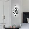 Modern LED Wall Lamp Home Line Decoration Wall Lamp Living Room Background Wall Bedroom Headboard Black White Lighting Lustre