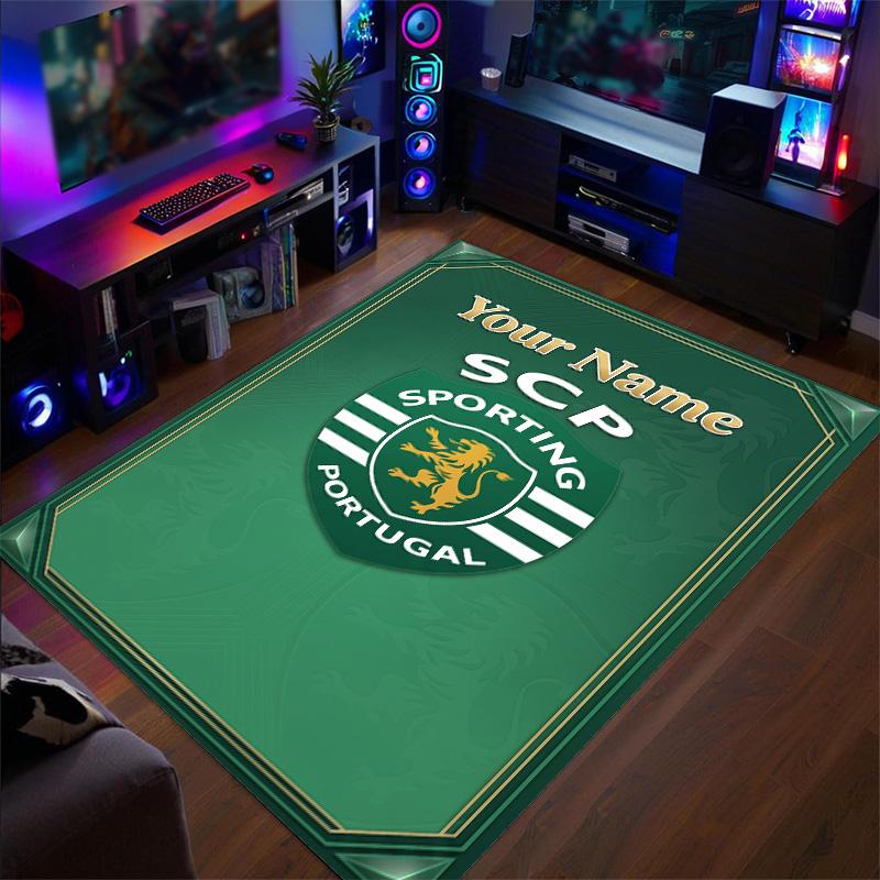 Crystal Velvet Rug Sporting CP Print Custom Name Text Floor Mat Home Decor