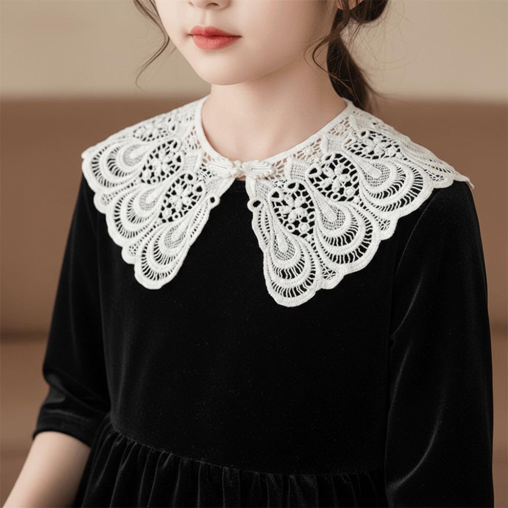 Cape Lace Fake Collar Hollow Out Blouse Shoulders Fake Collar Simple Knitted Shawl  Female