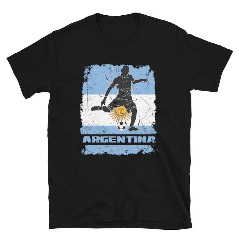 Argentina Soccer Pride Graphic Tee – Soccer Fan Shirt for Game Day L