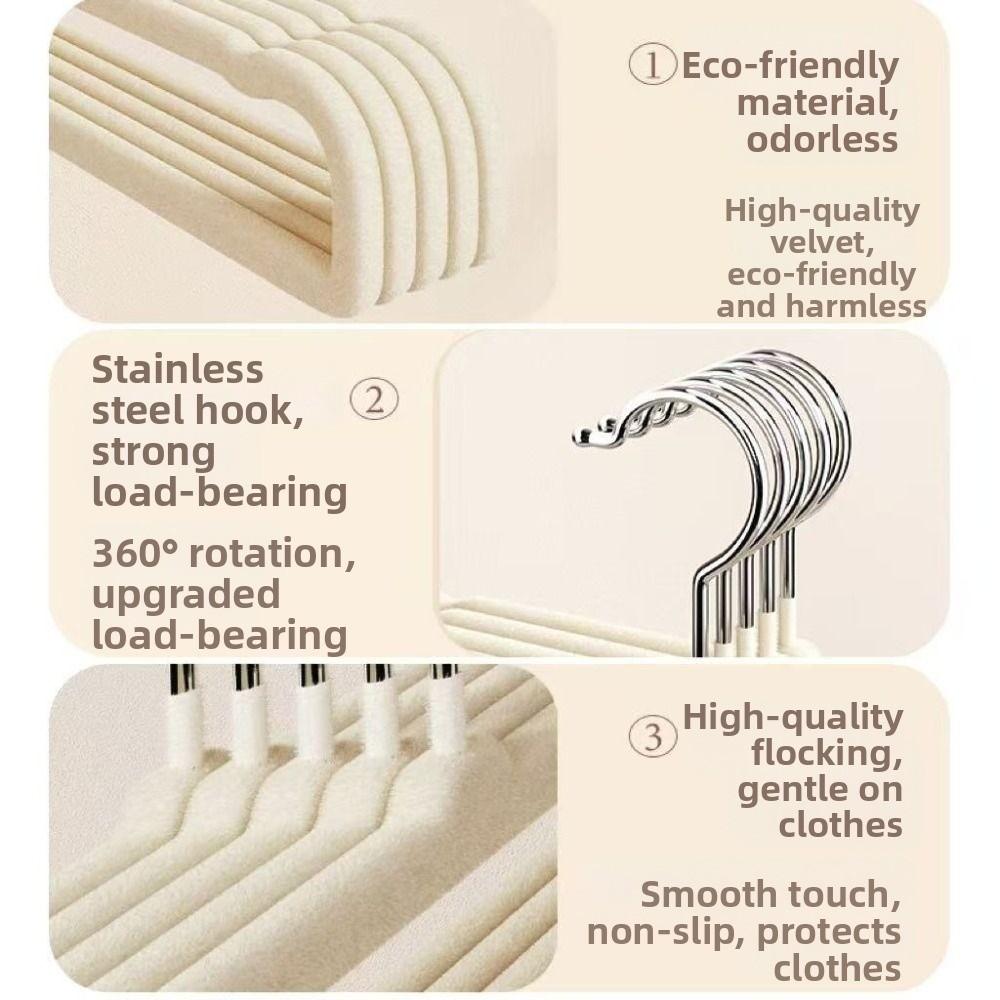 5/10Pcs Non Slip Velvet Hangers Space Saving Thin Felt Pants Hangers 360°Swivel Hook Clothes Hanger for Towels,Tank Top,Coat