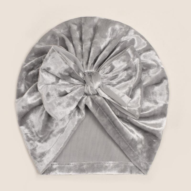 Herbst neue Baby Gold Samt Schleife Hut, Kinder warmer zarter Hut, Babyhut