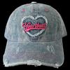 Denim Baseball Cap With Embroidered Letters For Casual Streetwear And Sun Protection