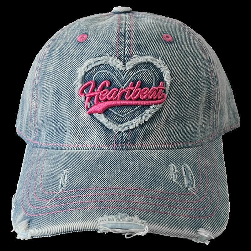 Denim Baseball Cap With Embroidered Letters For Casual Streetwear And Sun Protection
