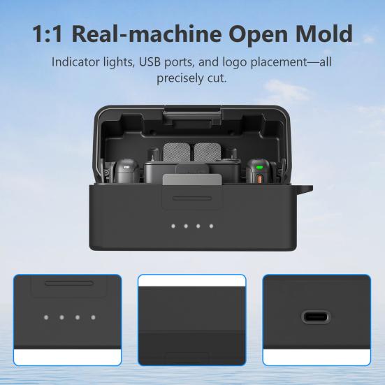 Silicone Protective Case for DJI Mic 3 Shockproof Anti-Scratch Wireless Microphone Transmitter Receiver Charging Case Protector Cover