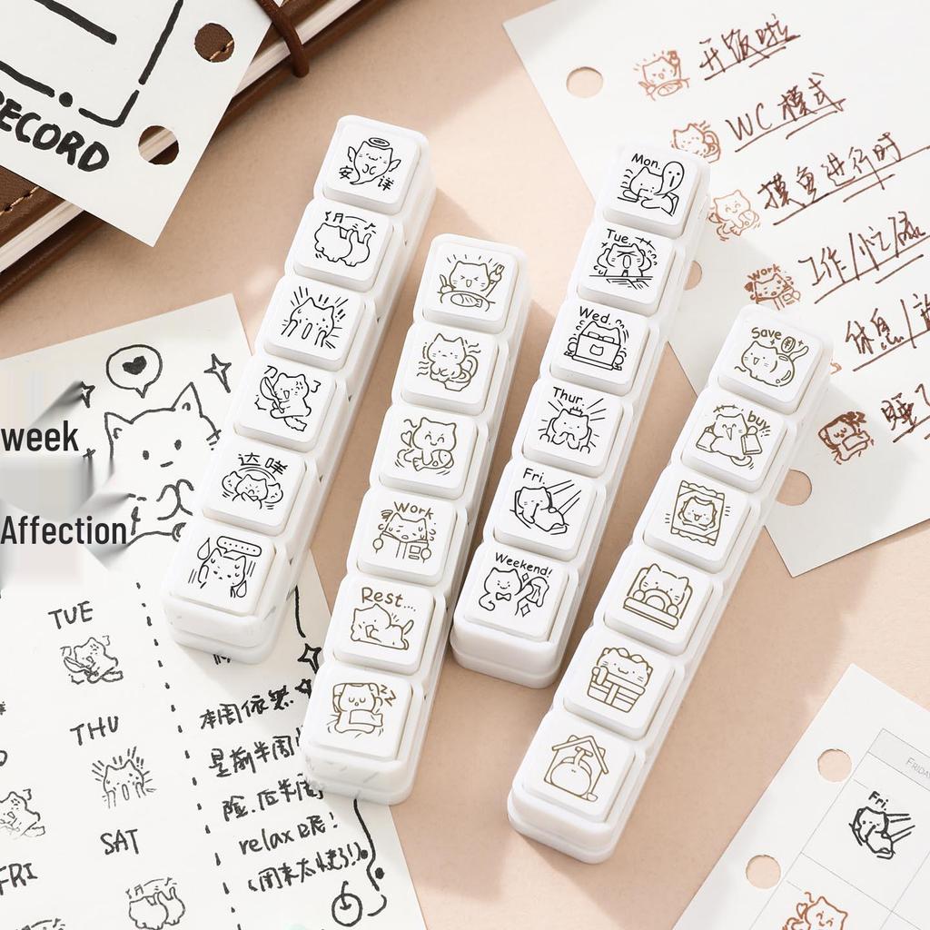 Xin Mo Kitten Stamp 2.0: Creative Decorative Journal Stamp Set
