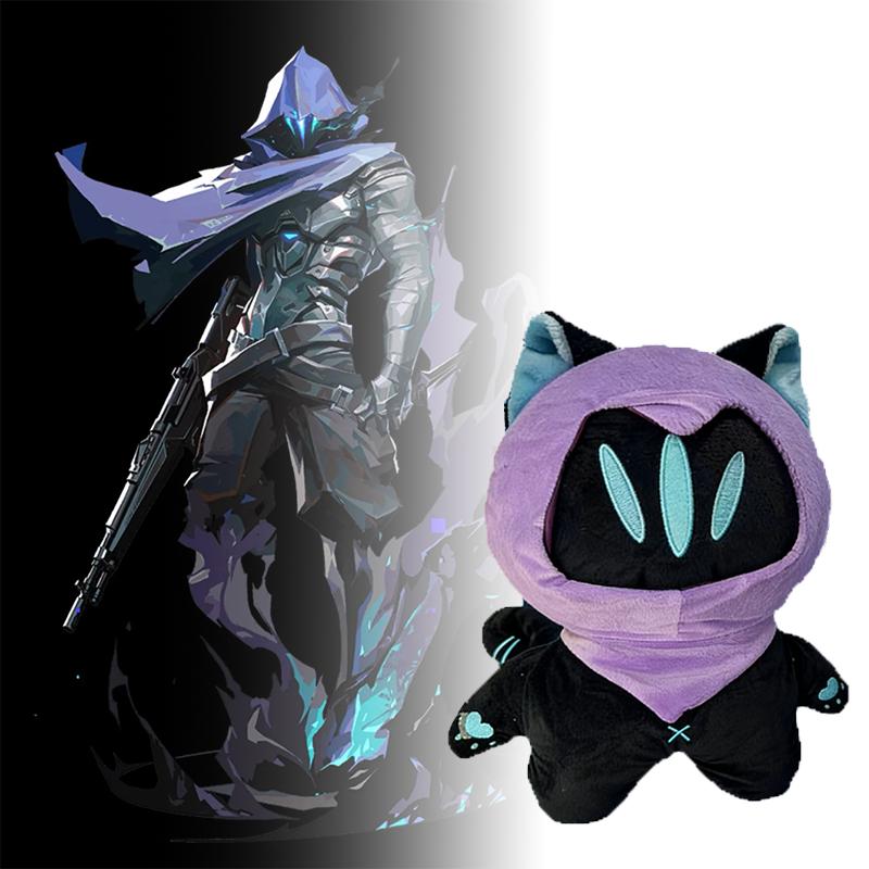 3 Assorted Sizes Cartoon Game Anime VALORANT Clove Cute Plush Toys Printed Starfish Body Animal Cat Cosplay Peripheral Kid Gifts