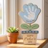 Hand Painted Mother's Day Plaque Decoration Wooden Flower Craft Family Bonding Activity