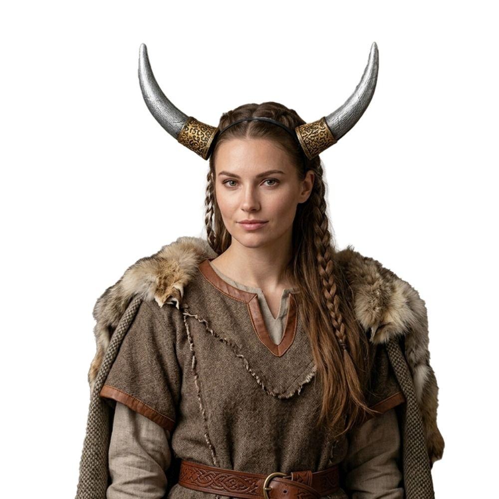 Pu Cosplay Hairband Ox Horn Halloween Hair Hoop Halloween Horns Headband  Masquerade Party