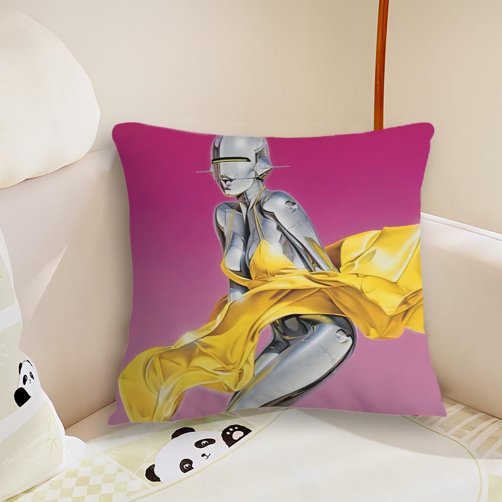 Art HHajime SSorayama cushion cover Pillow Case Plush Fabric Soft Double Sided Print Sofa Cushion Cover Throw Pillow Covers