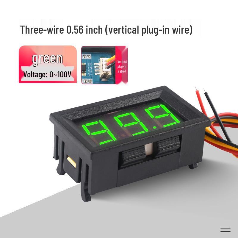 Digital Voltmeter Head: 0.28/0.36/0.56 Inch, 30V-120V, Two/Three-wire Options, With/Without Shell