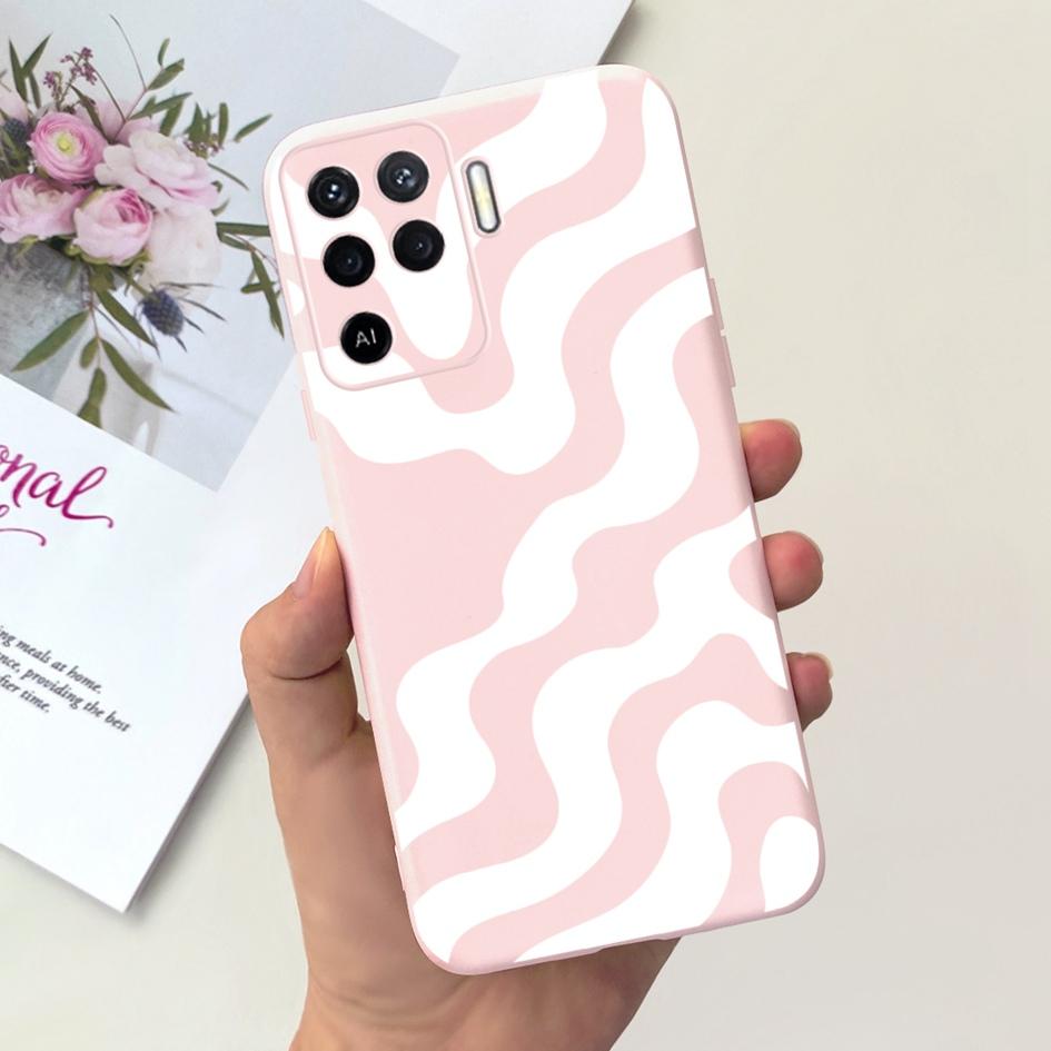 For OPPO Reno 5 Lite Case CPH2205 Popular Flower Soft Silicone Back Cover For OPPO A94 5G CPH2211 A 94 Reno 5Z Reno5 Lite Bumper