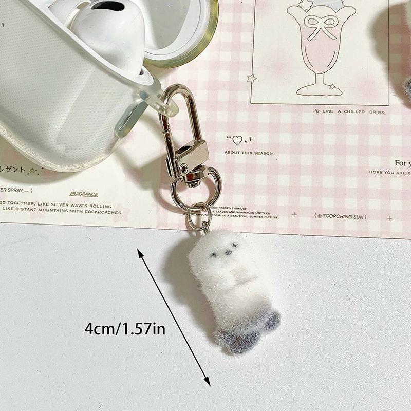 Flocked Sea Otter Telefon Brelok Brelok Zwierzęcy Lalka Zawieszka Etui na Słuchawki Smycz Dekoracja Torby