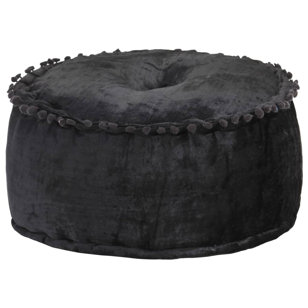 Pouf Rond Velours 40x20 cm