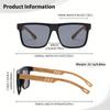 1/2pcs New Square Casual Sunglasses Wood Grain Spring Hinges UV400 Protection Unisex Outdoor Daily Eyewear