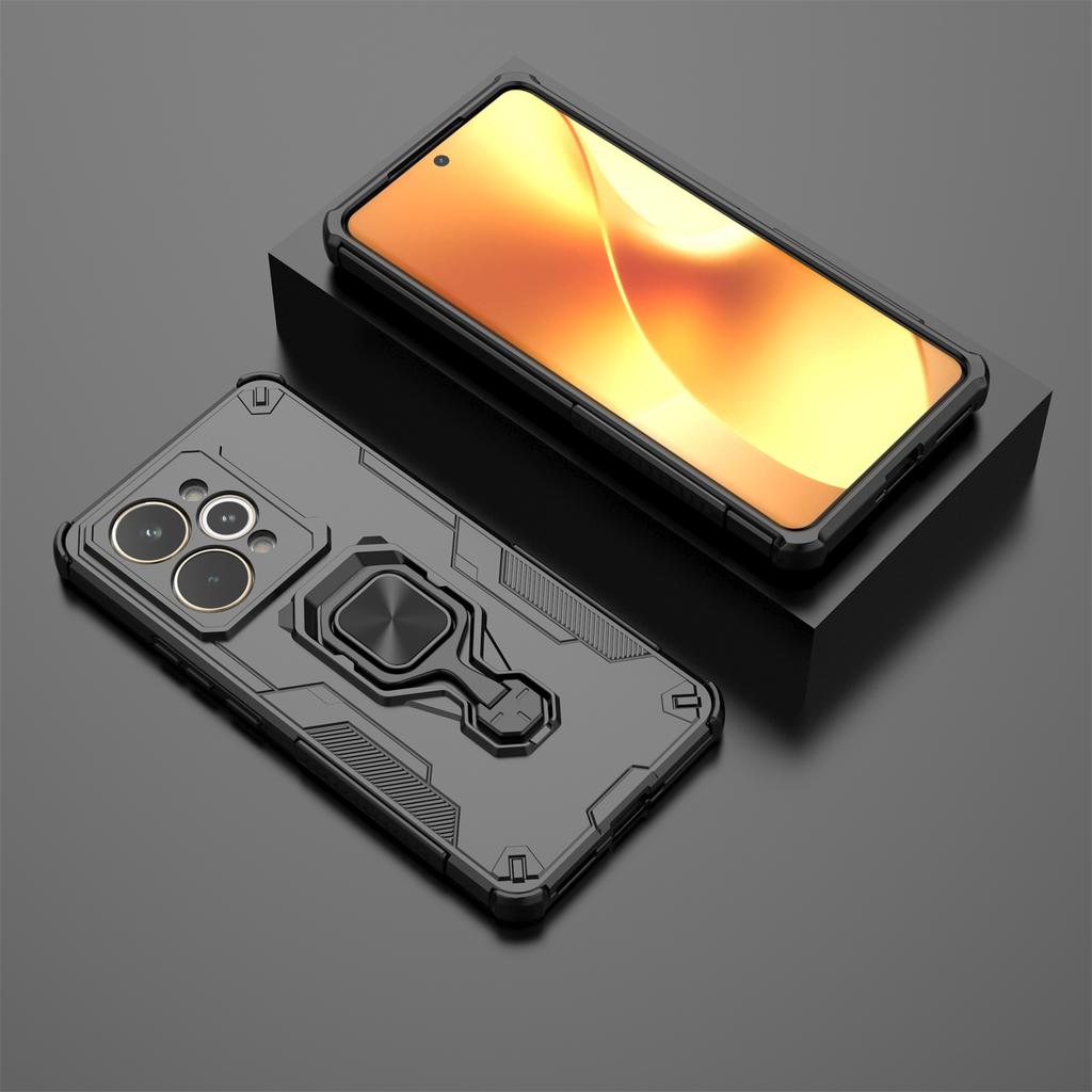 For Realme 15 Pro 5G Case Rotatable Ring Kickstand PC+TPU Shockproof Phone Cover