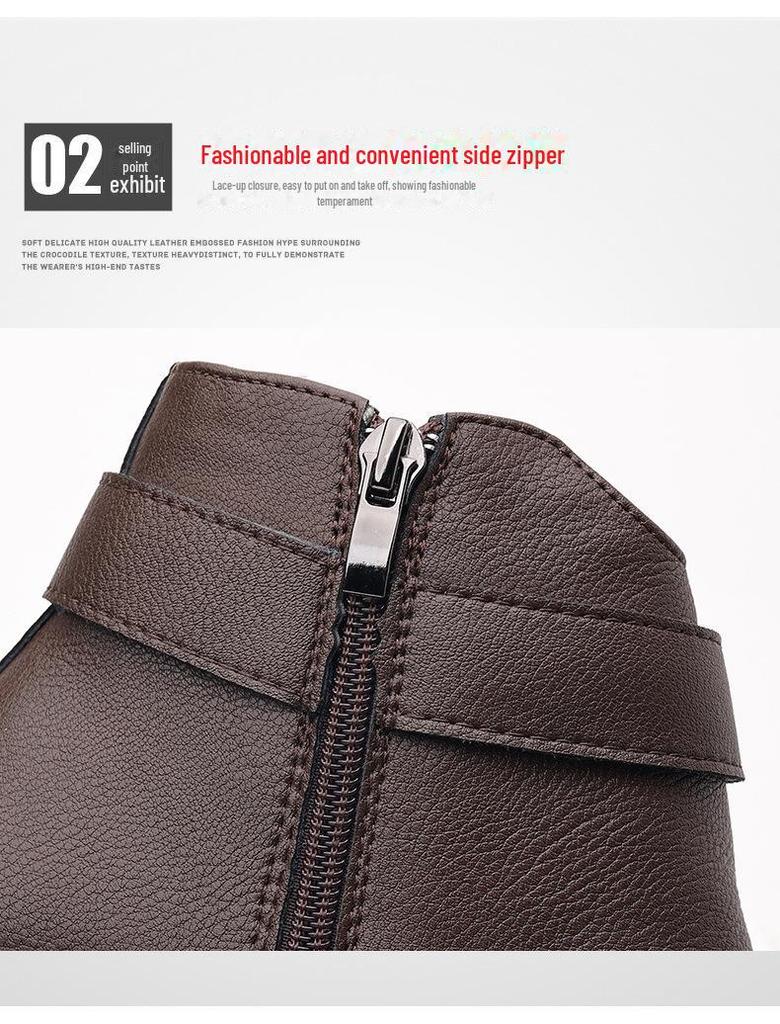 2024 Winter Men's Retro Martin Boots with Warm Velvet Lining