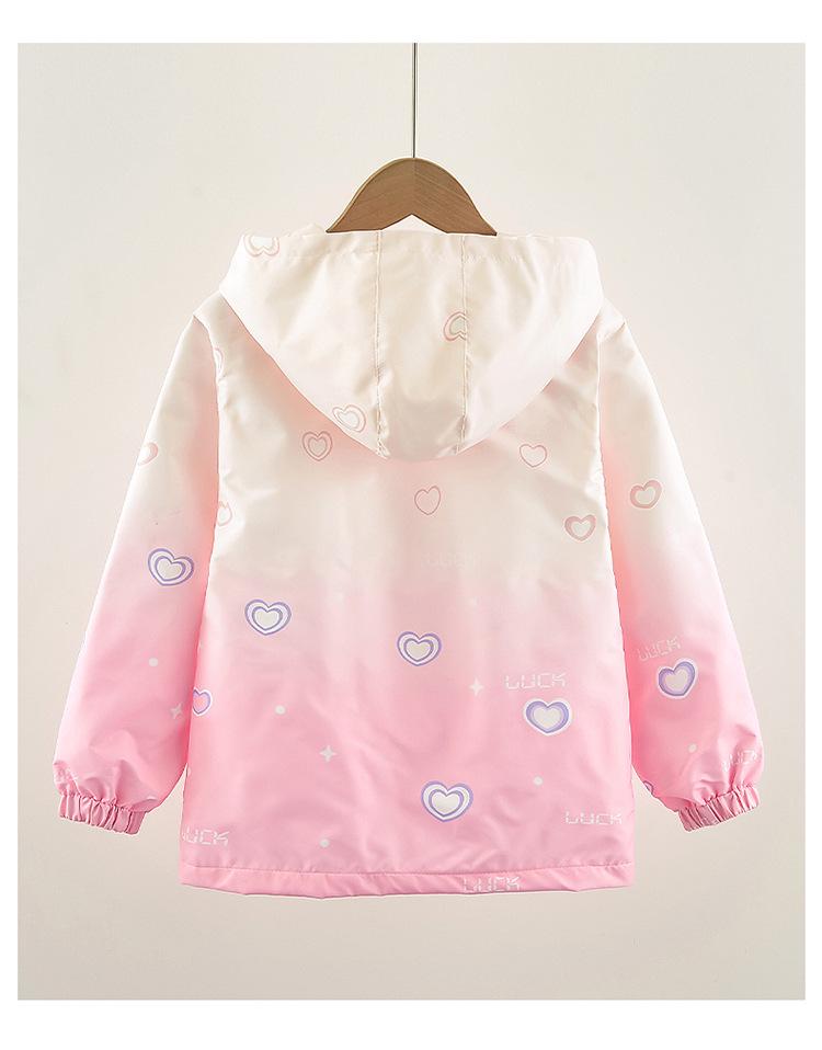 2025 Trendy Girls’ Gradient Windbreaker – Spring & Autumn Style