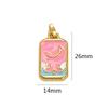 mysterious Personality Tarot card charm for women Oil-Dripping Stainless Steel Gold Color Pendant DIY Making Jewelry Accessories